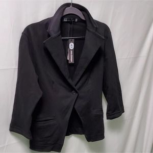 NWT! Jet John Eshaya Cropped Sleeve Black Jacket Size M/L $218